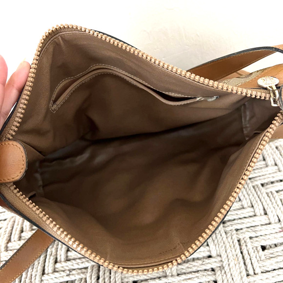 CELINE Macadam Diffusion Tan Canvas and Leather Crossbody Bag - Picture 9 of 15